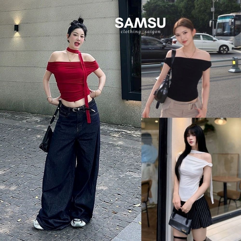 Women's Off-the-Shoulder Short-Sleeve T-Shirt